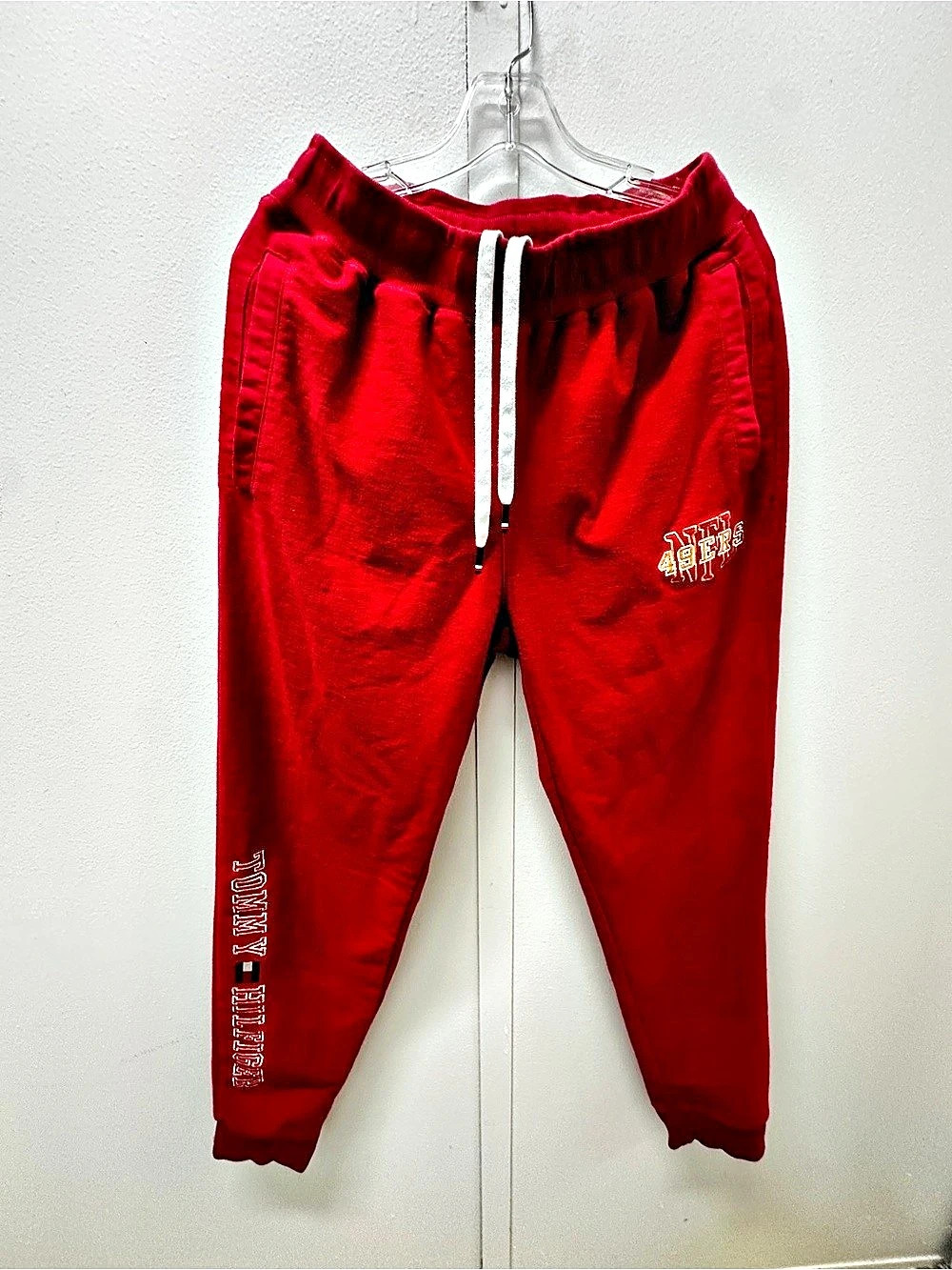 🔥Rare🔥 Tommy Hilfiger x NFL San Francisco 49ers Mason Men’s Sweatpants Red Sz M